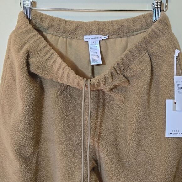 Good American Boyfriend Sherpa Fleece Sweatpants Size 3 Large Cozy Loungewear - Picture 11 of 15
